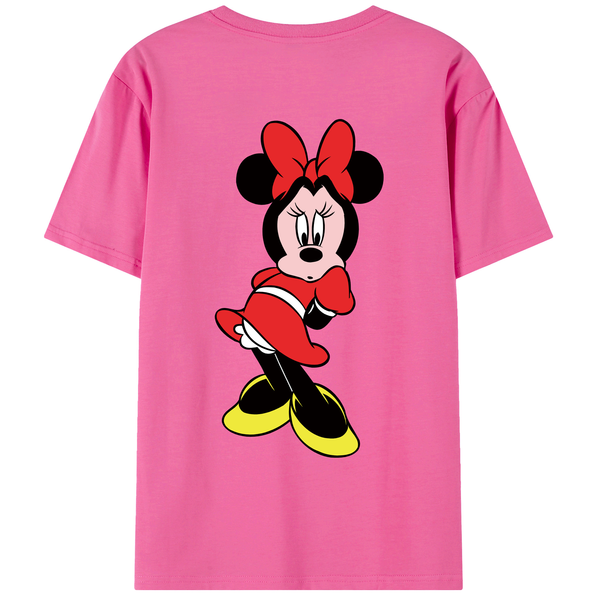 （画像用） ミッキーマウス Mickey Mouse レディース半袖Tシャツ(バックプリント)